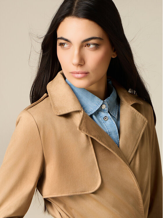 Oltre Oltre Cappotto invernale 0014R000508N002 Crema Slim Fit