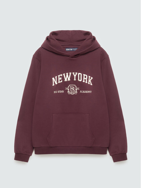 BIG STAR BIG STAR Bluza MARK Bordowy Basic Fit