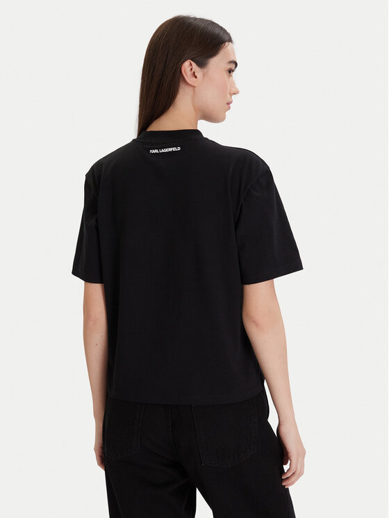 KARL LAGERFELD KARL LAGERFELD T-Shirt A1W17013 Czarny Relaxed Fit