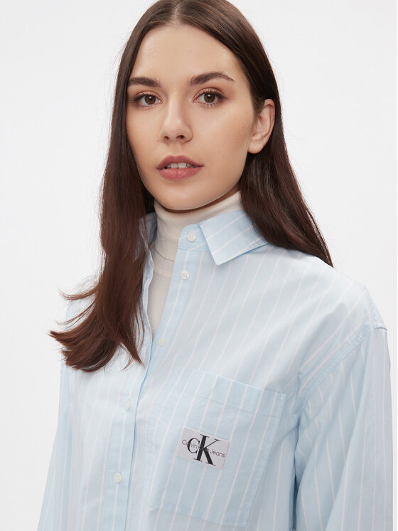 Calvin Klein Jeans Calvin Klein Jeans Košulja J20J222614 Plava Cropped Fit