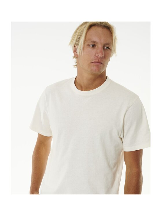Rip Curl Rip Curl T-Shirt Plain Wash Tee Écru Relaxed Fit