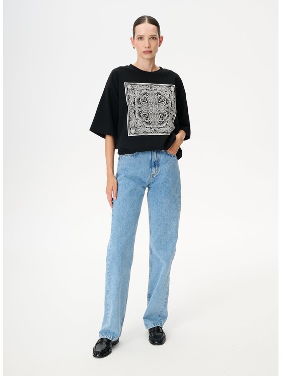 LEBRAND LEBRAND T-Shirt Weston Czarny Oversize