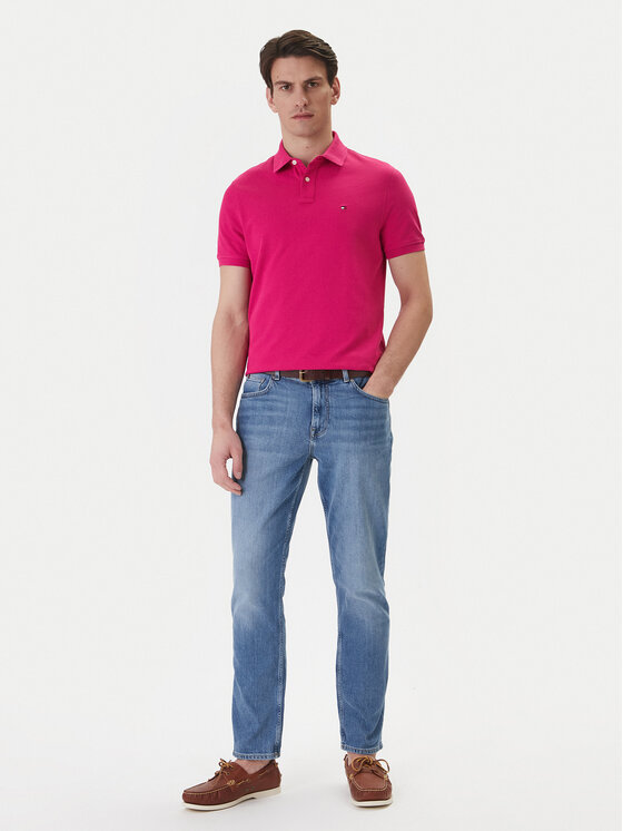 Tommy Hilfiger Tommy Hilfiger Polo 1985 MW0MW17770 Różowy Regular Fit