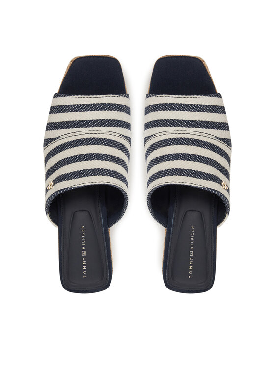 Tommy Hilfiger Tommy Hilfiger Espadrile Nautical Stripes Espadrille Mule FW0FW08666 Colorat