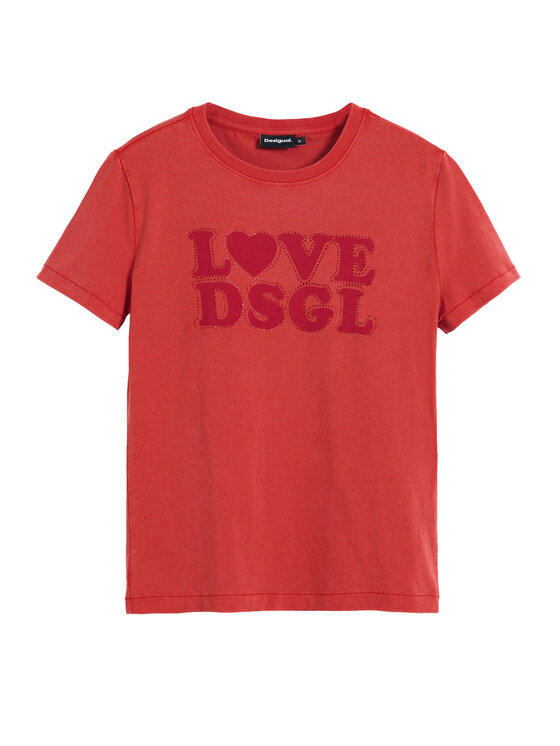 Desigual Desigual T-Shirt Love Dsgl 25SWTK10 Κόκκινο Regular Fit