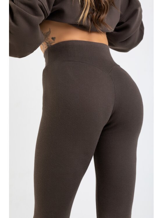 Chiara Wear Chiara Wear Legginsy PUSH-UP Brązowy Extra Slim Fit