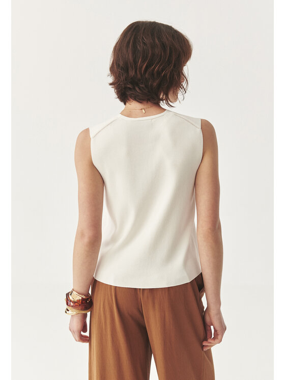 TATUUM Tatuum Kamizelka VIVI Écru Classic Fit