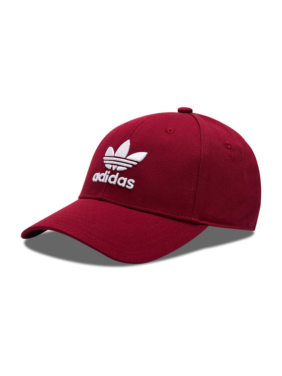 Adidas czapka z daszkiem trefoil baseball fm1324 bordowy