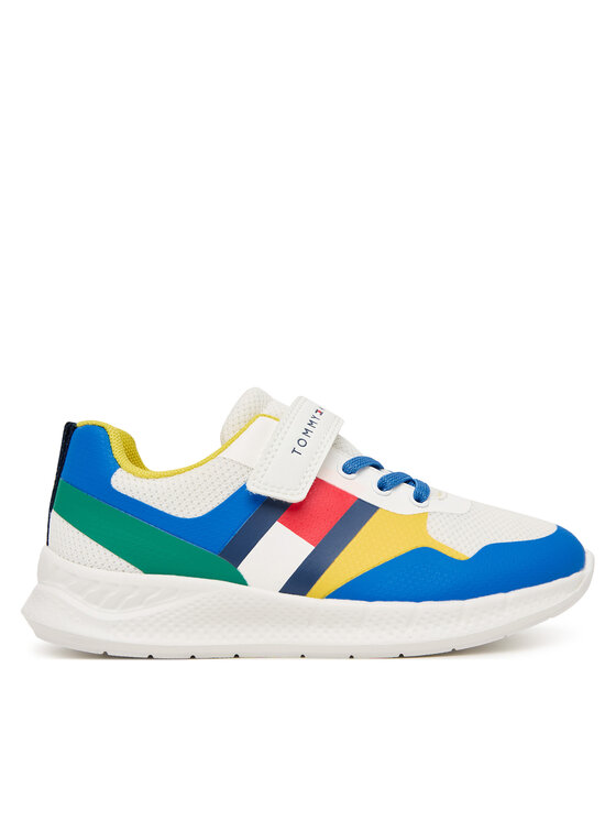 Tommy Hilfiger Tommy Hilfiger Snīkeri Flag Low Cut Lace-Up/Velcro T1X9-34369-1843 S Daudzkrāsains