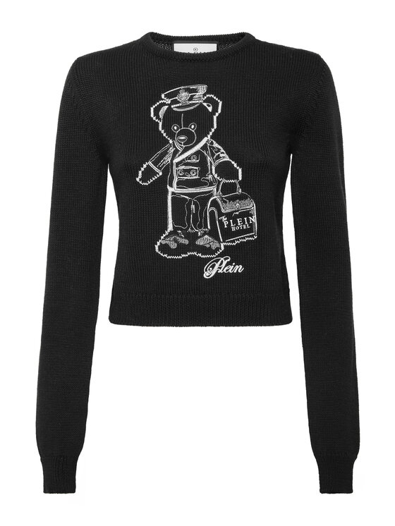 PHILIPP PLEIN PHILIPP PLEIN Sweter 27249 Czarny Regular Fit