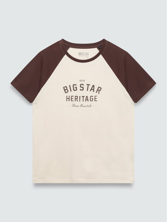 BIG STAR BIG STAR T-Shirt HERRI Brązowy Basic Fit
