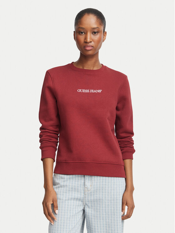 Guess Jeans Суитшърт 165725 Червен Classic Fit