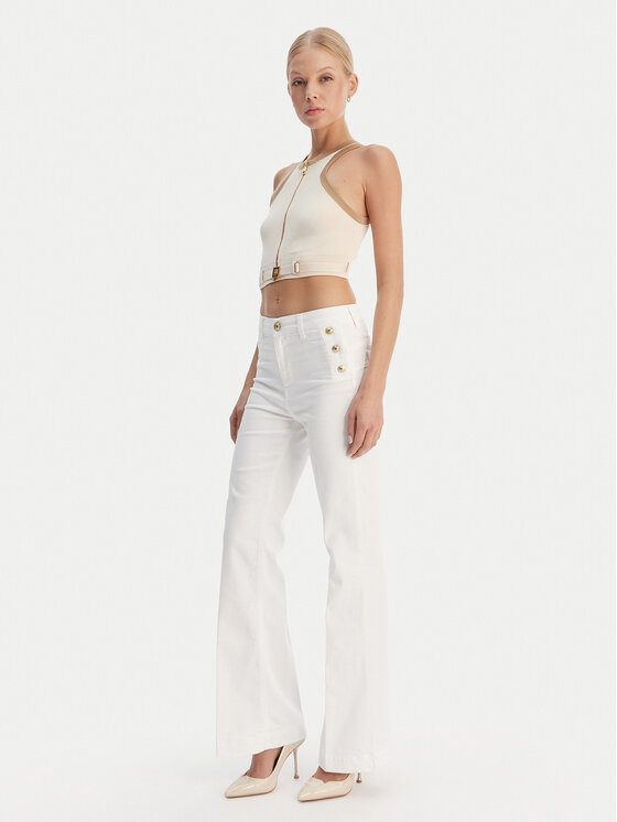 Liu Jo Liu Jo Teksad UA6162 T456A Valge Flare Fit