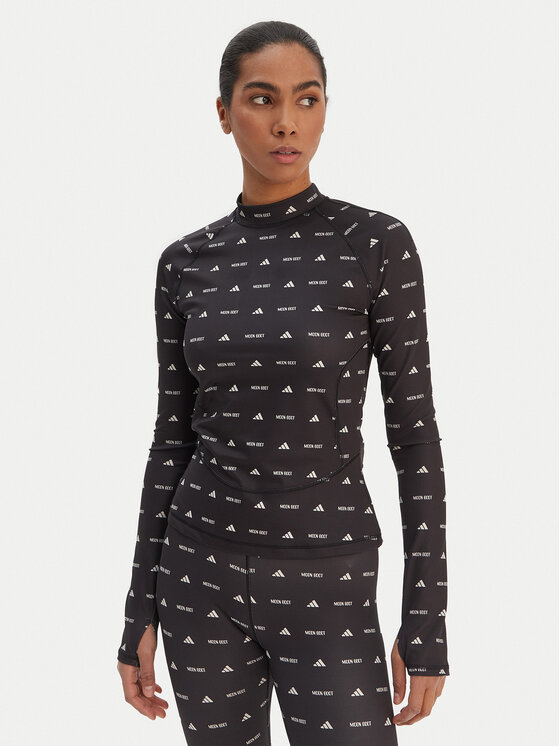 adidas adidas Bluza Moon Boot JM6507 Črna Slim Fit