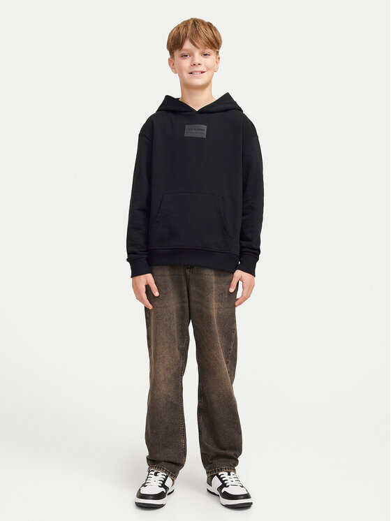 Jack&Jones Junior Jack&Jones Junior Majica dugih rukava Hakkai 12259809 Crna Loose Fit