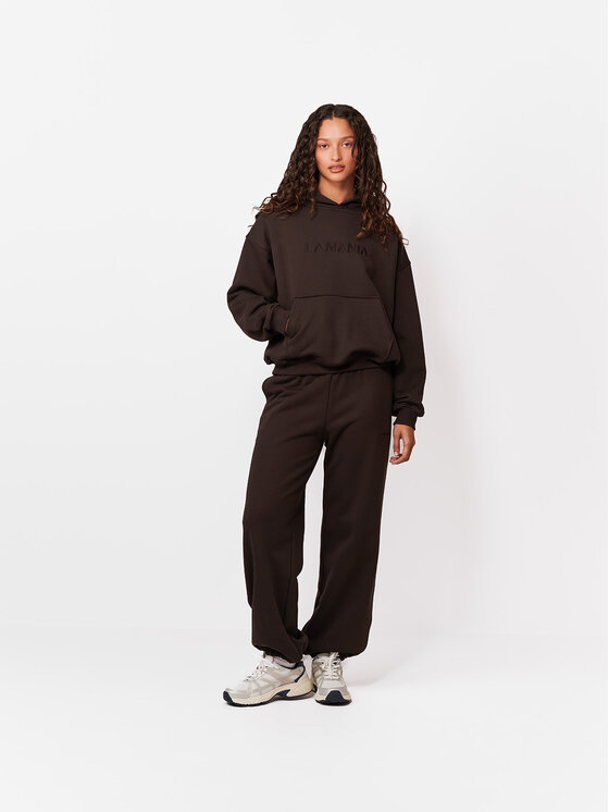 La Mania La Mania Bluza BROOK Brązowy ciemny Basic Fit
