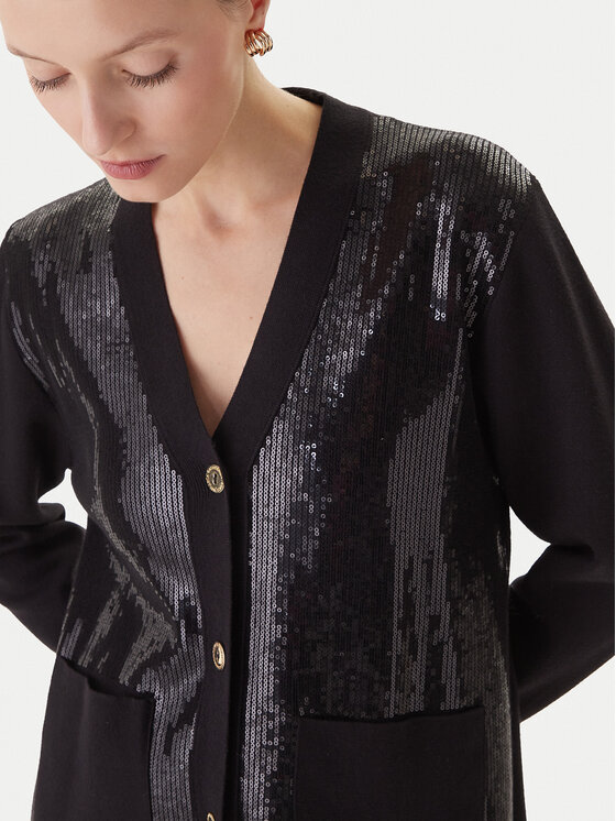 LOLA CASADEMUNT LOLA CASADEMUNT Kardigán LF2511011 Fekete Regular Fit
