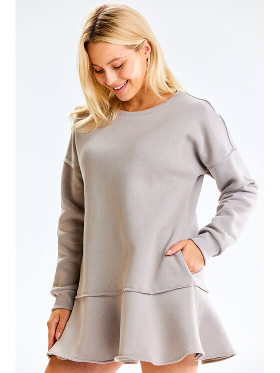 Infinite You Infinite You Úpletové šaty M330 Šedá Basic Fit