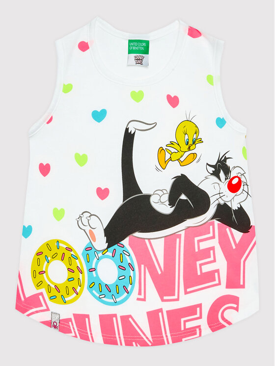 United Colors Of Benetton United Colors Of Benetton Top 3U29GH00D Bijela Regular Fit