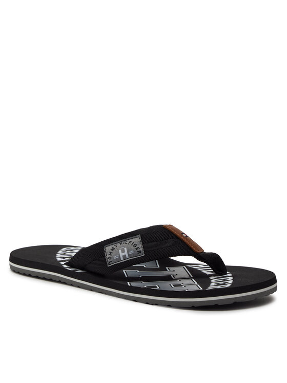 Tommy Hilfiger Tommy Hilfiger Flip flop Essential Th Beach Sandal FM0FM01369 Negru