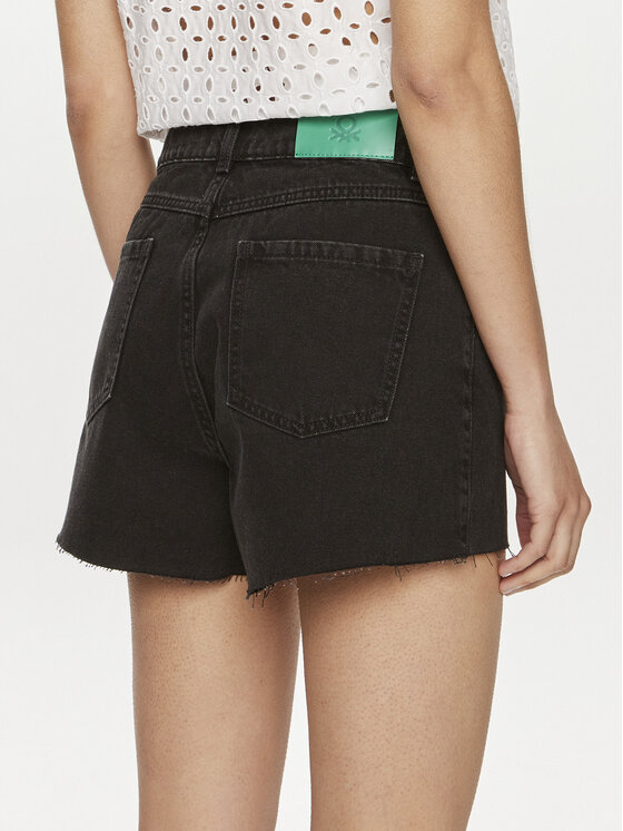 United Colors Of Benetton United Colors Of Benetton Džinsiniai šortai 4IPCD9018 Juoda Regular Fit