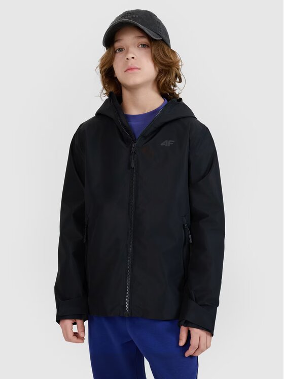 4F 4F Prechodná bunda 4FJWSS25TTJAU0741-20S Čierna Regular Fit