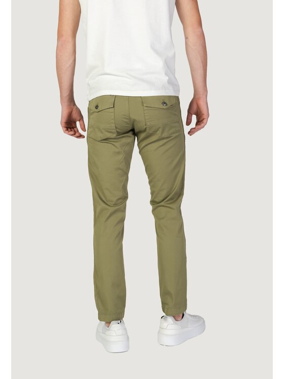 RefrigiWear RefrigiWear Pantaloni chino GA9103P25601 Verde Regular Fit