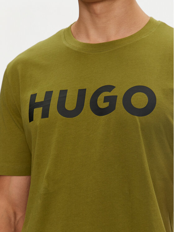 HUGO Hugo Tričko Dulivio 50467556 Zelená Regular Fit