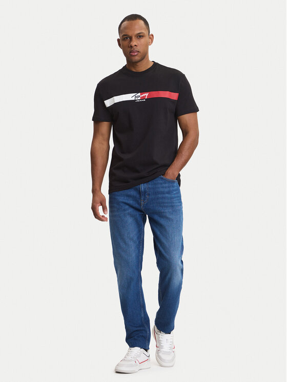 Tommy Jeans Tommy Jeans Tricou DM0DM22539 Negru Regular Fit