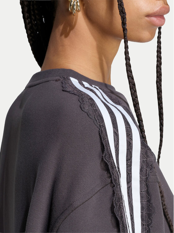 adidas adidas Світшот Lace 3 Stripes Crew LG4253 Коричневий Regular Fit