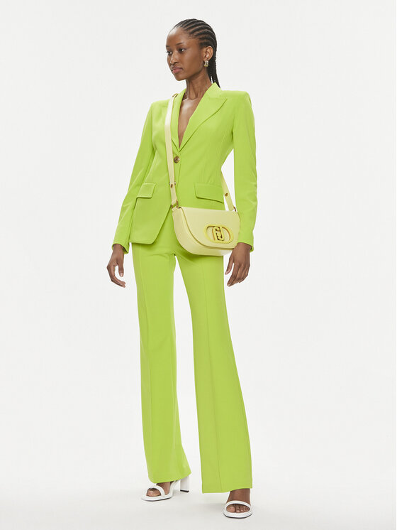 Liu Jo Liu Jo Spodnie materiałowe CA4137 J1930 Zielony Flare Fit