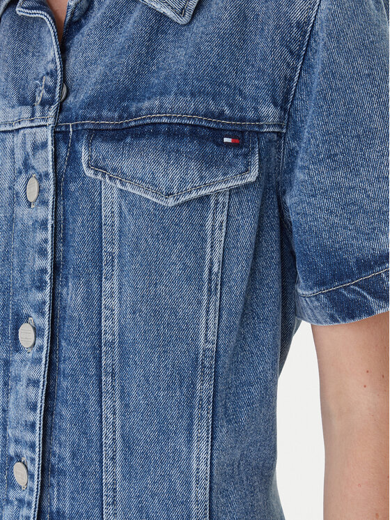 Tommy Hilfiger Tommy Hilfiger Sukienka jeansowa WW0WW46638 Niebieski Slim Fit