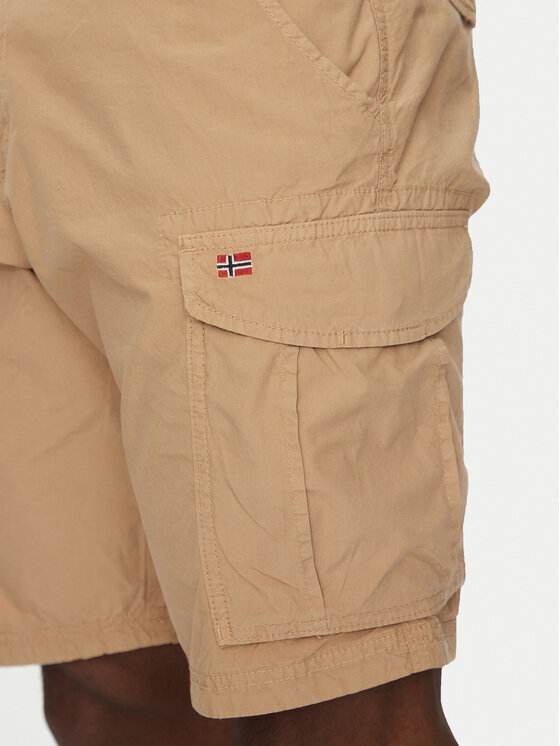 Napapijri Napapijri Pantalon scurți din material Noto 2.0 NP0A4HOQ Bej Regular Fit