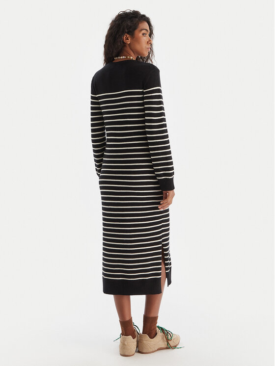 Roxy Roxy Kötött ruha Cool Waves SD ERJKD03536 Fekete Regular Fit