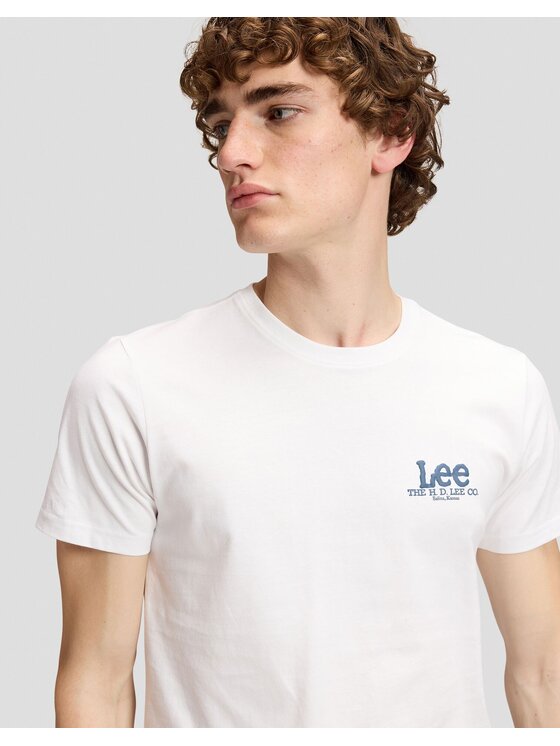 Lee Lee T-Shirt MEDIUMTEE Biały Regular Fit