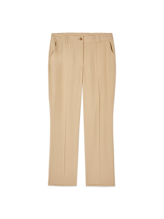 Oltre Oltre Pantaloni di tessuto P01FR009236N022 Crema Flare Fit