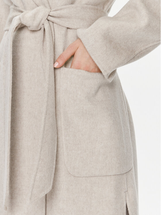 IVY OAK IVY OAK Vilnonis paltas Celia IO1123F1046 Smėlio Loose Fit
