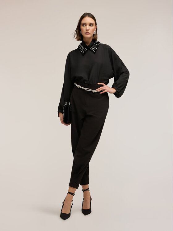 Motivi Motivi Blusa 2077Q001984N033 Nero Regular Fit