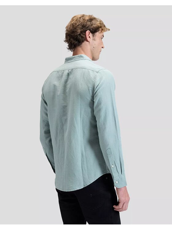 Lee Lee Koszula SHIRT Zielony Regular Fit