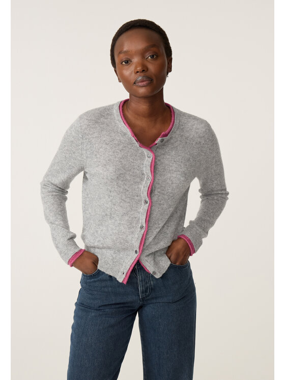 Fabienne Chapot Fabienne Chapot Kardigan 7000-1489-172 Szary Regular Fit