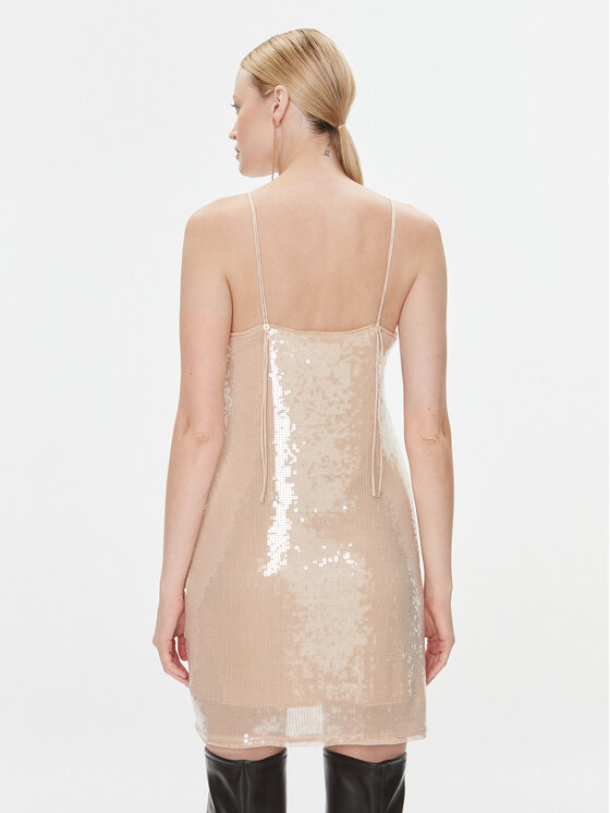 Calvin Klein Jeans Calvin Klein Jeans Cocktail obleka J20J222524 Bež Regular Fit