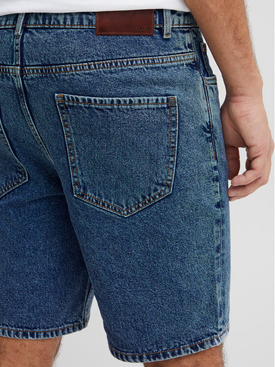 Solid Solid Jeans kratke hlače 21107657 Modra Straight Fit