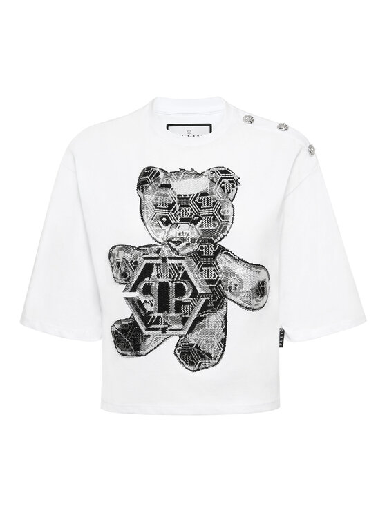 PHILIPP PLEIN PHILIPP PLEIN T-Shirt 25577 Biały Regular Fit