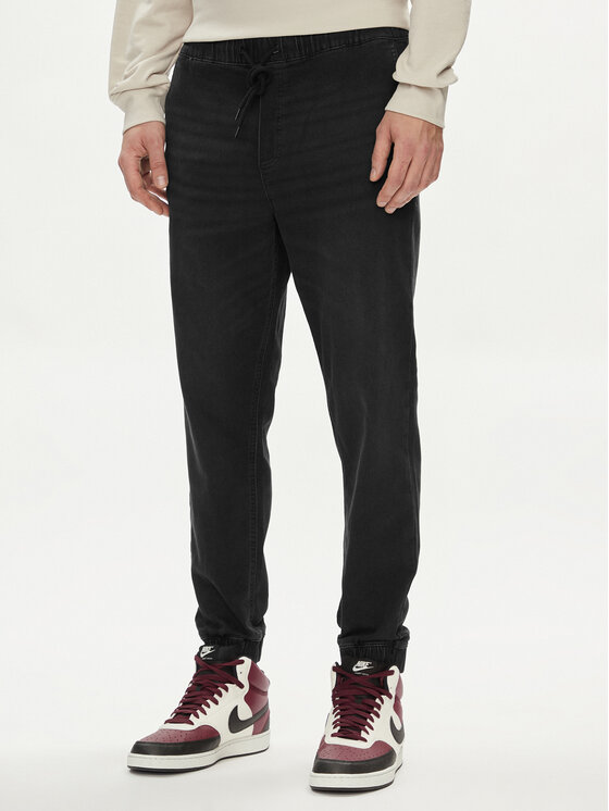 Jack&Jones Džogeri Gordon 12249140 Melns Tapered Fit