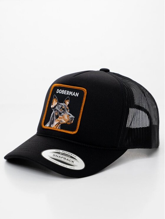 MyStars MyStars Czapka z daszkiem Czapka Z Daszkiem Trucker Czarna z Dobermanem MyStars Doberman uni Czarny