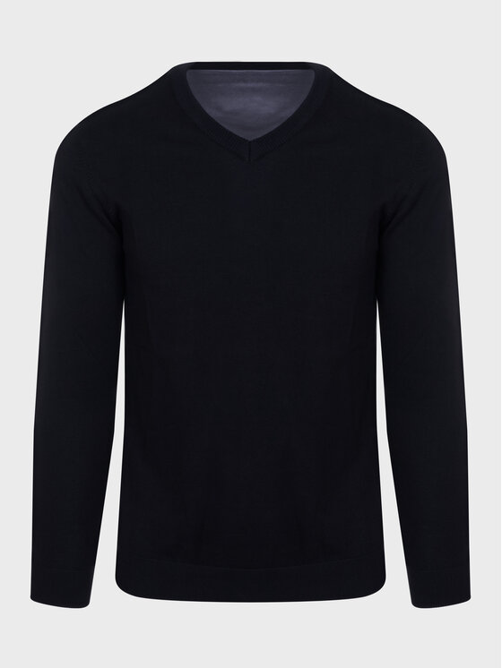 Sweter, rozmiar XL, Czarny, V-NECK GINGER