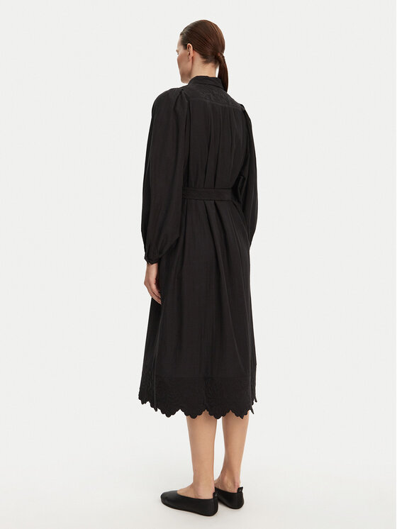 Munthe Munthe Φόρεμα πουκάμισο Fonxo 251130425130 Μαύρο Loose Fit