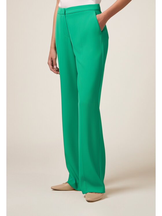 Oltre Oltre Pantaloni di tessuto P029R008892N015 Verde Regular Fit