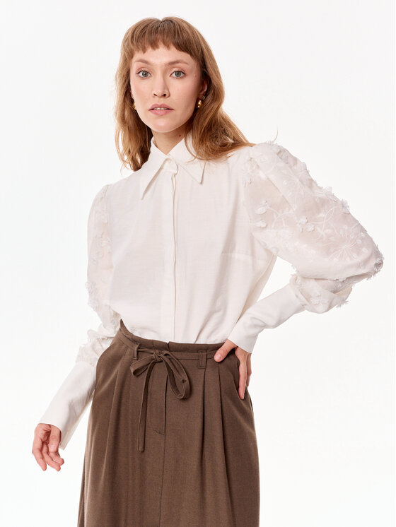 MANDRAGORA MANDRAGORA Camicia Madden Écru Straight Fit