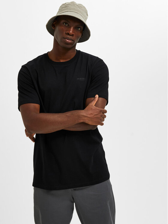 Selected Homme Selected Homme T-Shirt Aspen 16087858 Czarny Regular Fit